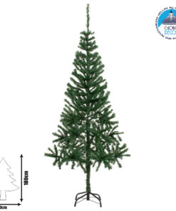 GloboStar® Crazy Christmas Χριστουγεννιάτικο Δέντρο SantaClaus Φ80 x Υ180εκ Πράσινο με Μεταλλική Βάση