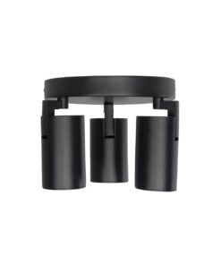 kelvo® SPOTA KLV-101-0144 Κινούμενο Φωτιστικό Σποτ Οροφής για 3 Λάμπες MR16 με Ντουί GU10 AC 220-240V IP20 – Μαύρο Ματ – Μ19 x Π19 x Υ14cm