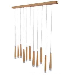 GLOBOSTAR® CALISTA 10001254 Μοντέρνο Κρεμαστό Φωτιστικό Οροφής με Ντουί 11 x G4 AC 220-240V IP20 - Μπεζ - Μ120 x Π8 x Υ33cm