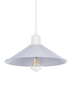 Alternative view of GLOBOSTAR® FERRO 203-0087 Μοντέρνο Κρεμαστό Φωτιστικό Οροφής με Ντουί 1 x E27 AC 220-240V IP20 - Λευκό - Μ30 x Π30 x Υ15cm