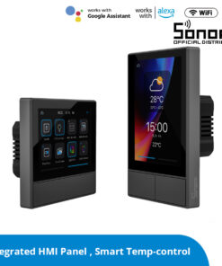 GloboStar® 80058 SONOFF NSPanel-R2-2022-EU - Wi-Fi Smart Scene Wall Switch(86/EU Type) - Integrated HMI Panel - Smart Temperature Control
