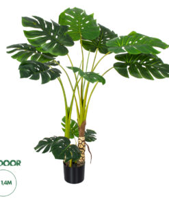 GloboStar® Artificial Garden MONSTERA PLANT 20004 - Τεχνητό Διακοσμητικό Φυτό Μονστέρα Υ140cm