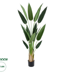 GloboStar® Artificial Garden STRELITZIA 20029 Τεχνητό Διακοσμητικό Φυτό Στρελίτσια - Πουλί του Παραδείσου Υ140cm