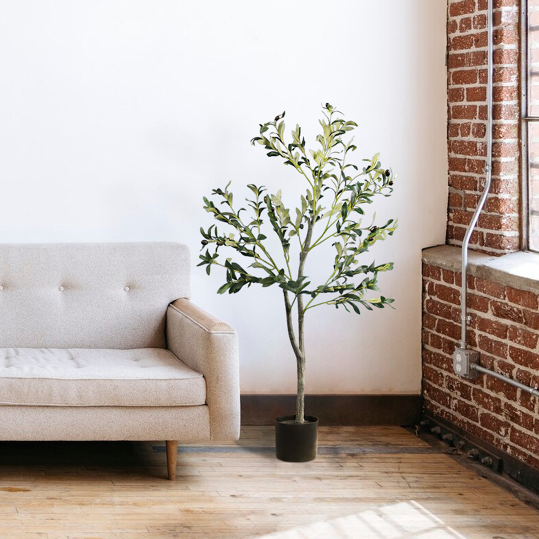 GloboStar® Artificial Garden OLIVE TREE 20053 Τεχνητό Διακοσμητικό Φυτό Ελιά Υ120cm - Image 5