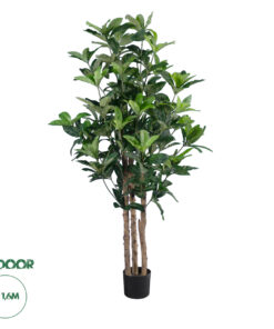 GloboStar® Artificial Garden FORTUNE GUIANA TREE 20056 Τεχνητό Διακοσμητικό Φυτό Καστανιά του Μαλαμπάρ Υ160cm