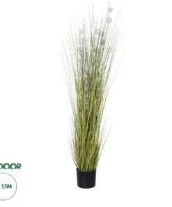 GloboStar® Artificial Garden ERIOPHORUM ANGUSTIFOLIUM COTTON GRASS 20073 Τεχνητό Διακοσμητικό Φυτό Γρασίδι του Βαμβακιού Υ150cm