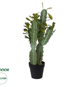 GloboStar® Artificial Garden CEREUS JAMACARU CACTUS 20102 Τεχνητό Διακοσμητικό Φυτό Κάκτος Κηρίος Υ62cm