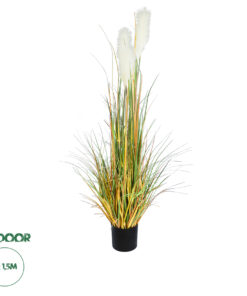 GloboStar® Artificial Garden PAMPAS GRASS 20105 Τεχνητό Διακοσμητικό Φυτό Γρασίδι της Πάμπας Υ150cm