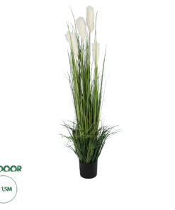 GloboStar® Artificial Garden PAMPAS GRASS 20106 Τεχνητό Διακοσμητικό Φυτό Γρασίδι της Πάμπας Υ150cm