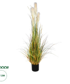 GloboStar® Artificial Garden PAMPAS GRASS 20108 Τεχνητό Διακοσμητικό Φυτό Γρασίδι της Πάμπας Υ150cm