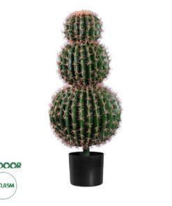 GloboStar® Artificial Garden FEROCACTUS 20137 Τεχνητό Διακοσμητικό Φυτό Φερόκακτος Υ85cm