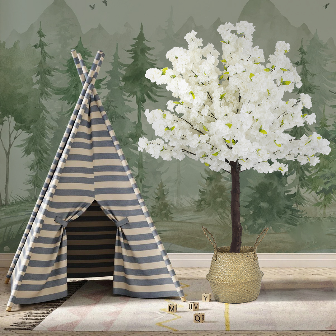 GloboStar® Artificial Garden BIANCA CHERRY BLOSSOM TREE 20141 Τεχνητό Διακοσμητικό Δέντρο Λευκή Κερασιά Υ160cm - Image 7