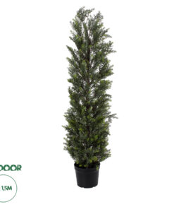 GloboStar® Artificial Garden LEMON CYPRESS 20152 Τεχνητό Διακοσμητικό Φυτό Λεμονόκυπάρισσο Υ150cm