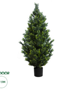 GloboStar® Artificial Garden CYPRESSUS LEYLANDII 20154 Τεχνητό Διακοσμητικό Φυτό Κυπαρίσσι Λέιλαντ Υ120cm