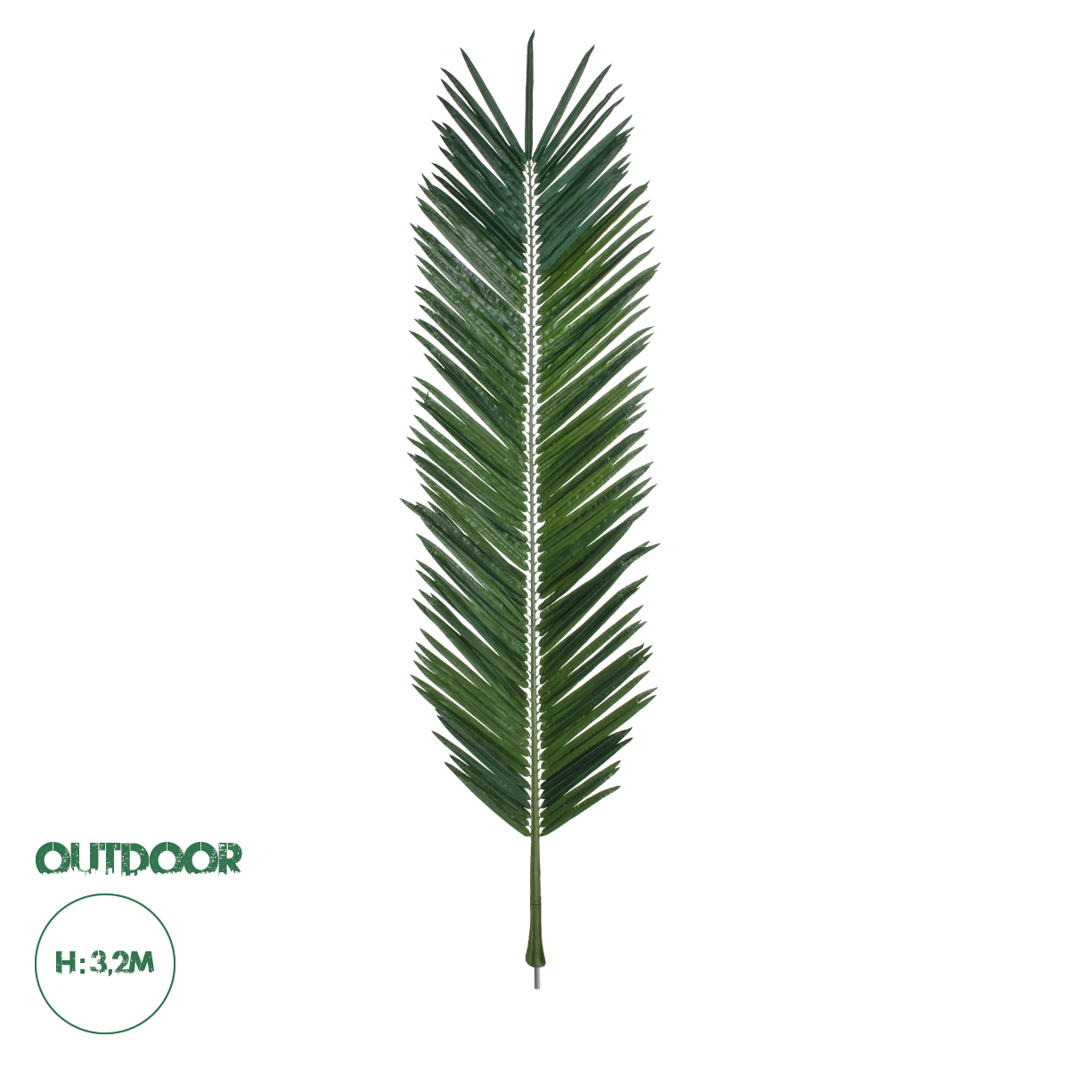 GloboStar® Artificial Garden ARECA PALM LEAF 20183 - Τεχνητό Διακοσμητικό Φύλο Φοινικόδεντρου Αρέκα Π95 x Υ320cm