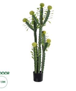 GloboStar® Artificial Garden CEREUS JAMACARU CACTUS 20193 Τεχνητό Διακοσμητικό Φυτό Κάκτος Κηρίος Υ120cm