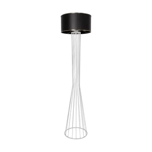 GLOBOSTAR® NOVA 201-0038 Μοντέρνο Επιδαπέδιο Φωτιστικό με Ντουί 1 x E27 AC 220-240V IP20 - Λευκό & Μαύρο - Μ36 x Π36 x Υ148cm - Image 5