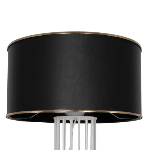 GLOBOSTAR® NOVA 201-0038 Μοντέρνο Επιδαπέδιο Φωτιστικό με Ντουί 1 x E27 AC 220-240V IP20 - Λευκό & Μαύρο - Μ36 x Π36 x Υ148cm - Image 8