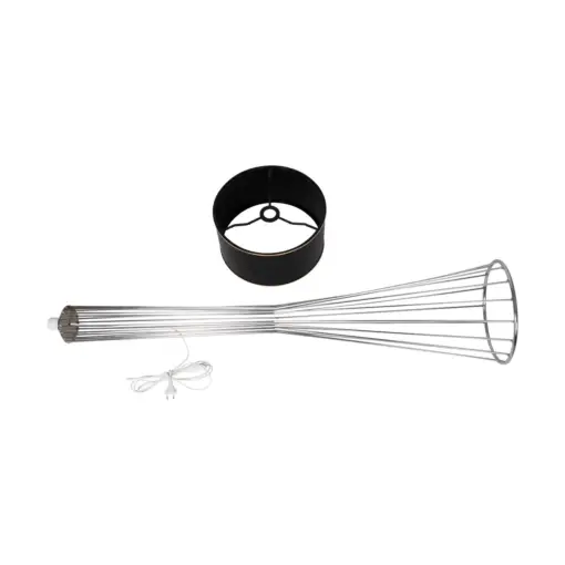 GLOBOSTAR® NOVA 201-0039 Μοντέρνο Επιδαπέδιο Φωτιστικό με Ντουί 1 x E27 AC 220-240V IP20 - Ασημί & Μαύρο - Μ36 x Π36 x Υ148cm - Image 12