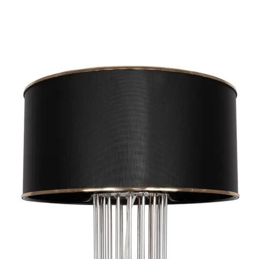 GLOBOSTAR® NOVA 201-0039 Μοντέρνο Επιδαπέδιο Φωτιστικό με Ντουί 1 x E27 AC 220-240V IP20 - Ασημί & Μαύρο - Μ36 x Π36 x Υ148cm - Image 8