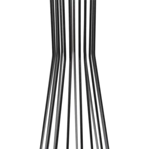 GLOBOSTAR® NOVA 201-0039 Μοντέρνο Επιδαπέδιο Φωτιστικό με Ντουί 1 x E27 AC 220-240V IP20 - Ασημί & Μαύρο - Μ36 x Π36 x Υ148cm - Image 9