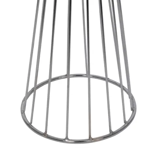 GLOBOSTAR® NOVA 201-0039 Μοντέρνο Επιδαπέδιο Φωτιστικό με Ντουί 1 x E27 AC 220-240V IP20 - Ασημί & Μαύρο - Μ36 x Π36 x Υ148cm - Image 10