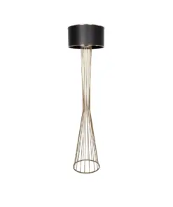 GLOBOSTAR® NOVA 201-0041 Μοντέρνο Επιδαπέδιο Φωτιστικό με Ντουί 1 x E27 AC 220-240V IP20 - Χρυσό & Μαύρο - Μ36 x Π36 x Υ148cm