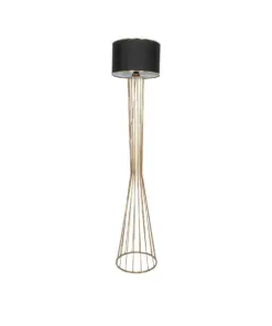 GLOBOSTAR® NOVA 201-0042 Μοντέρνο Επιδαπέδιο Φωτιστικό με Ντουί 1 x E27 AC 220-240V IP20 - Χρυσό & Μαύρο - Μ32 x Π32 x Υ152cm