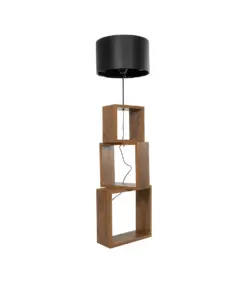 GLOBOSTAR® LUMO 201-0072 Μοντέρνο Επιδαπέδιο Φωτιστικό με Ντουί 1 x E27 AC 220-240V IP20 - Καφέ & Μαύρο - Μ37 x Π36 x Υ136cm