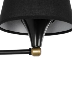 GLOBOSTAR® BLAKI 201-0115 Μοντέρνο Φωτιστικό Τοίχου – Απλίκα με Ντουί 1 x E27 AC 220-240V IP20 – Μαύρο – Μ40 x Π15 x Υ20cm