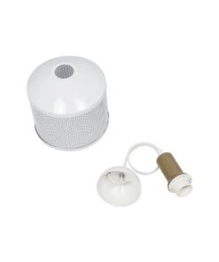 GLOBOSTAR® NETO 201-0129 Μοντέρνο Κρεμαστό Φωτιστικό Οροφής με Ντουί 1 x E27 AC 220-240V IP20 – Χρυσό & Λευκό – Μ18 x Π18 x Υ70cm