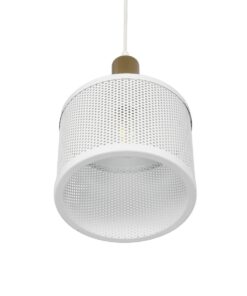 GLOBOSTAR® NETO 201-0129 Μοντέρνο Κρεμαστό Φωτιστικό Οροφής με Ντουί 1 x E27 AC 220-240V IP20 – Χρυσό & Λευκό – Μ18 x Π18 x Υ70cm