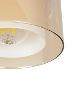 GLOBOSTAR® ZENIA 201-0134 Vintage Κρεμαστό Φωτιστικό Οροφής με Ντουί 1 x E27 AC 220-240V IP20 – Μαύρο – Μ16 x Π16 x Υ70cm