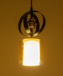 GLOBOSTAR® ZENIA 201-0134 Vintage Κρεμαστό Φωτιστικό Οροφής με Ντουί 1 x E27 AC 220-240V IP20 – Μαύρο – Μ16 x Π16 x Υ70cm