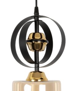 GLOBOSTAR® ZENIA 201-0134 Vintage Κρεμαστό Φωτιστικό Οροφής με Ντουί 1 x E27 AC 220-240V IP20 – Μαύρο – Μ16 x Π16 x Υ70cm