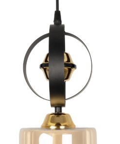 GLOBOSTAR® ZENIA 201-0134 Vintage Κρεμαστό Φωτιστικό Οροφής με Ντουί 1 x E27 AC 220-240V IP20 – Μαύρο – Μ16 x Π16 x Υ70cm