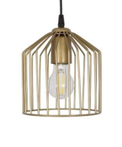 GLOBOSTAR® FLIXIO 201-0138 Vintage Κρεμαστό Φωτιστικό Οροφής με Ντουί 3 x E27 AC 220-240V IP20 – Χρυσό – Μ30 x Π30 x Υ70cm