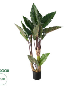 GloboStar® Artificial Garden RAINBOW TARO 20208 Τεχνητό Διακοσμητικό Φυτό Κολοκασία Υ160cm