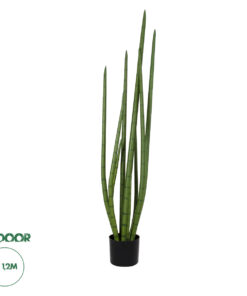 GloboStar® Artificial Garden SANSEVIERIA CYLINDRICA 20210 Τεχνητό Διακοσμητικό Φυτό Σανσεβιέρια Υ120cm