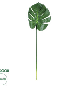 GloboStar® Artificial Garden MONSTERA LEAF 20222 - Τεχνητό Διακοσμητικό Φύλο Μονστέρας Π28 x Υ83cm