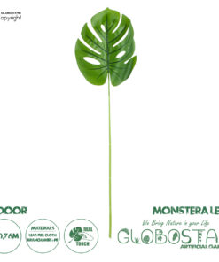 GloboStar® Artificial Garden MONSTERA LEAF 20223 - Τεχνητό Διακοσμητικό Φύλο Μονστέρας Π16 x Υ76cm