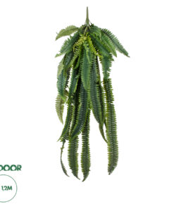 GloboStar® Artificial Garden FERN HANGING BRANCH 20247 Τεχνητό Διακοσμητικό Κρεμαστό Φυτό Φτέρη Υ120cm
