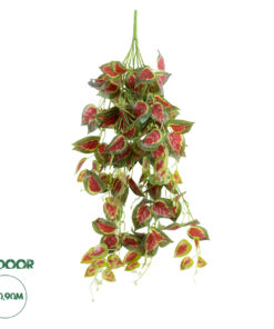 GloboStar® Artificial Garden COLEUS HANGING BRANCH 20255 Τεχνητό Διακοσμητικό Κρεμαστό Φυτό Κολέος Υ90cm