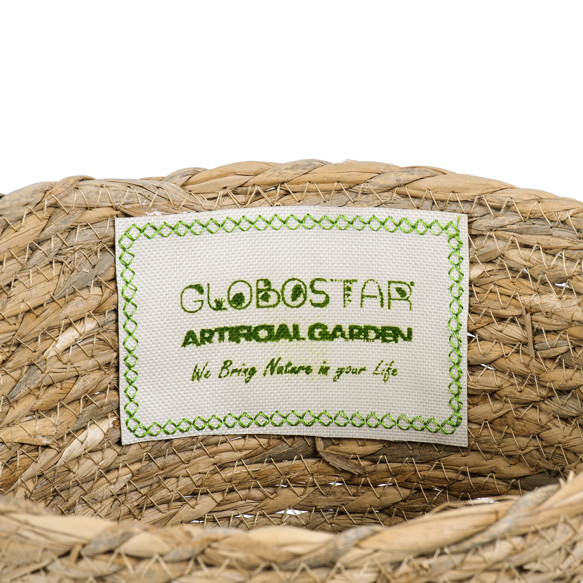 GloboStar® Artificial Garden SANTORINI 20284 Διακοσμητικό Πλεκτό Καλάθι - Κασπώ Γλάστρα - Flower Pot Μπεζ με Μακραμέ Φ20cm x Υ20cm - Image 6