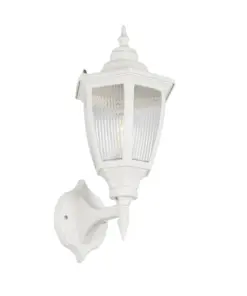 GLOBOSTAR® ENGLAND 202-0012 Vintage Φωτιστικό Τοίχου - Απλίκα με Ντουί 1 x E27 AC 220-240V IP44 - Λευκό - Μ25 x Π20 x Υ42cm