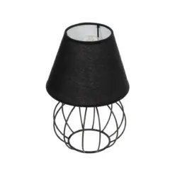 GLOBOSTAR® SHAPE 202-0057 Μοντέρνο Επιτραπέζιο Φωτιστικό Πορτατίφ με Ντουί 1 x E27 AC 220-240V IP20 - Μαύρο - Μ19 x Π19 x Υ28cm