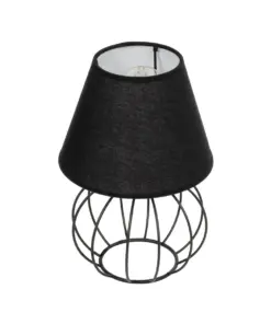 GLOBOSTAR® SHAPE 202-0057 Μοντέρνο Επιτραπέζιο Φωτιστικό Πορτατίφ με Ντουί 1 x E27 AC 220-240V IP20 - Μαύρο - Μ19 x Π19 x Υ28cm