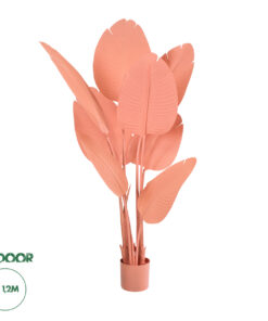 GloboStar® Artificial Garden SALMON STRELITZIA 20366 Τεχνητό Διακοσμητικό Φυτό Σομόν Στερλίτσια Υ120cm