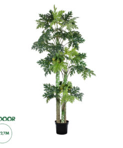 GloboStar® Artificial Garden PAPAYA TREE 20383 Τεχνητό Διακοσμητικό Φυτό Παπάγια Υ270cm