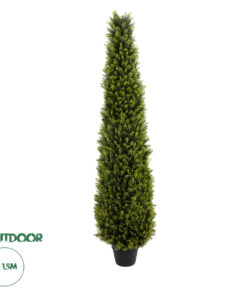GloboStar® Artificial Garden CYPRESSUS SEMPERVIRENS 20395 Τεχνητό Διακοσμητικό Φυτό Μεσογειακό Κυπαρίσσι Υ150cm